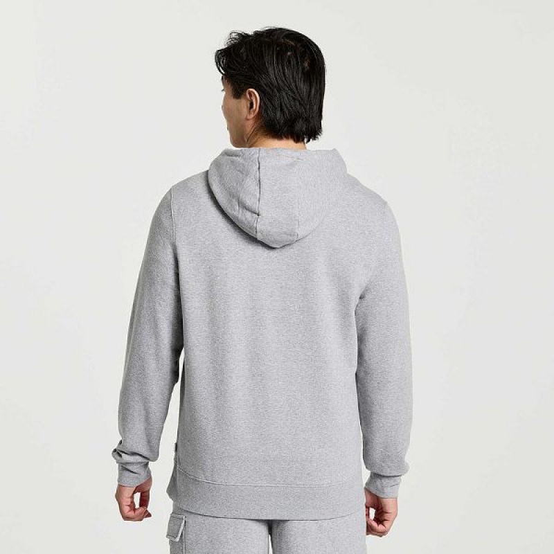 Men's Saucony Rested Hoodie Light Grey | JZNORYM-68