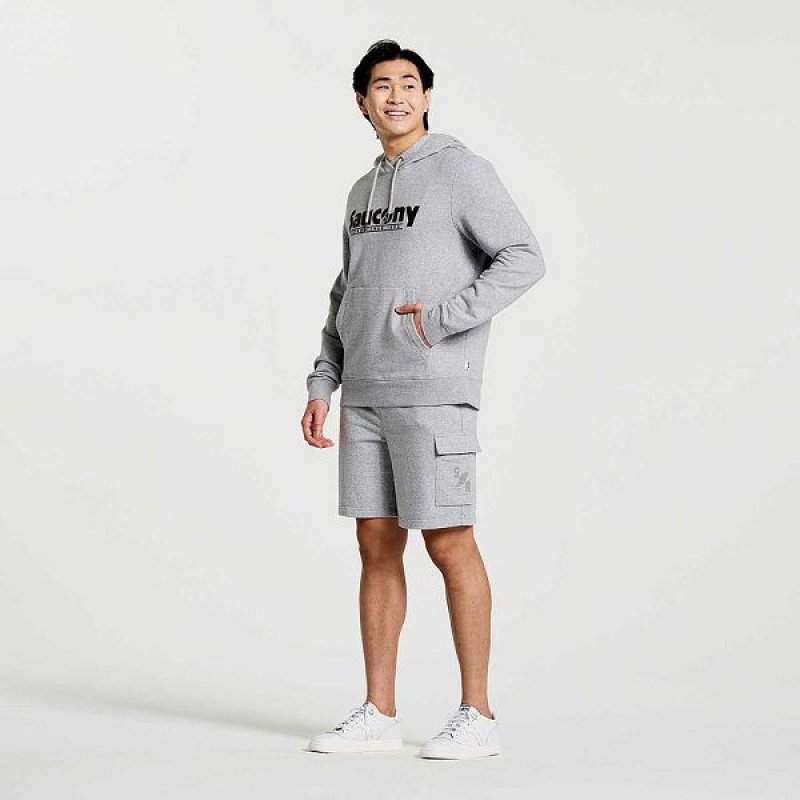 Men's Saucony Rested Hoodie Light Grey | JZNORYM-68