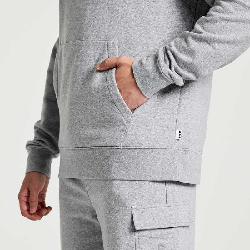 Men's Saucony Rested Hoodie Light Grey | JZNORYM-68