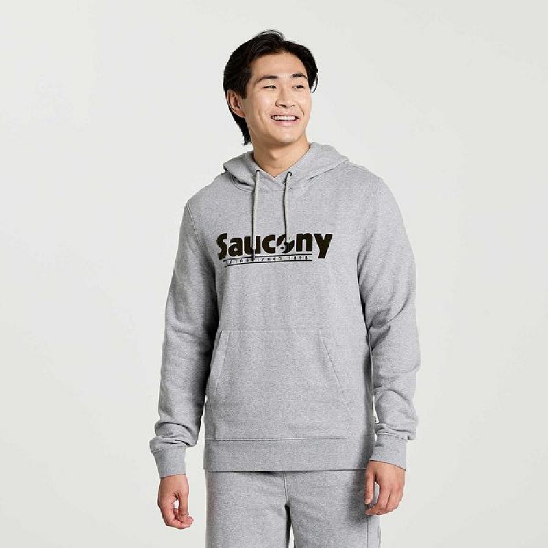 Men\'s Saucony Rested Hoodie Light Grey | JZNORYM-68