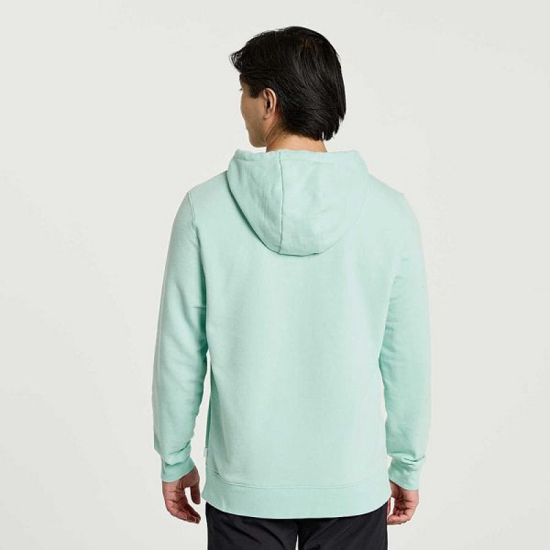 Men's Saucony Rested Hoodie Turquoise | ORWBECF-70