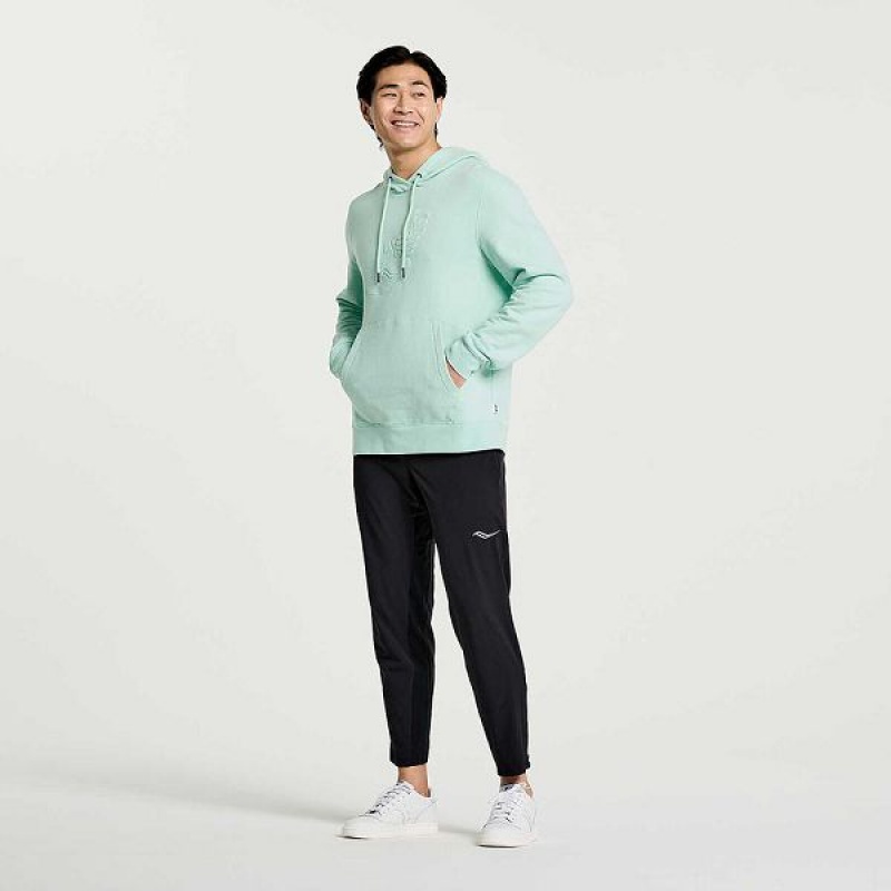 Men's Saucony Rested Hoodie Turquoise | ORWBECF-70