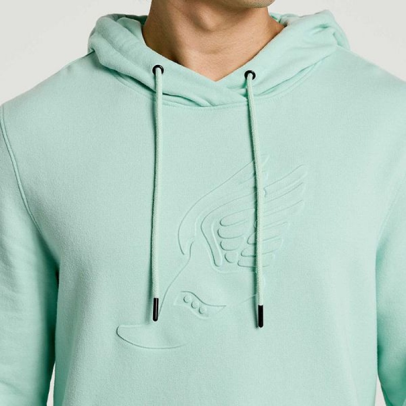 Men's Saucony Rested Hoodie Turquoise | ORWBECF-70