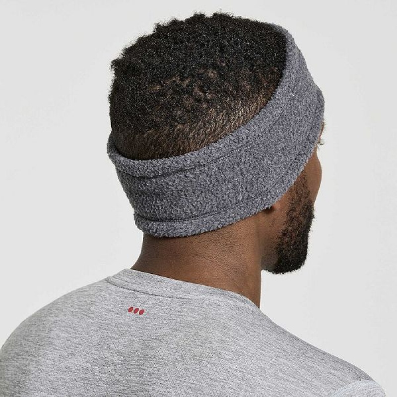 Men's Saucony Rested Sherpa Headband Black | ONLPZHJ-91