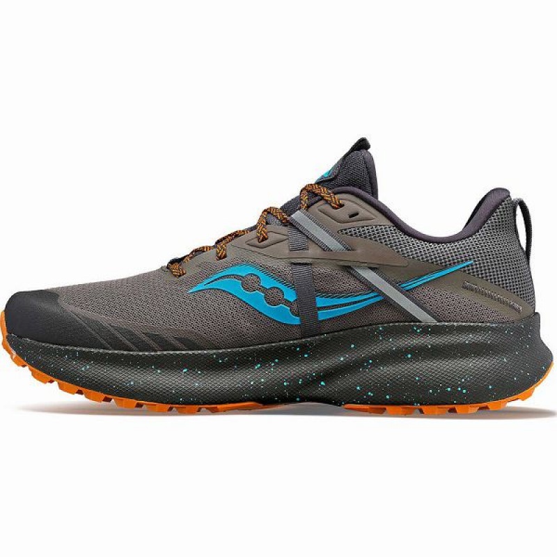 Men's Saucony Ride 15 TR Trail Running Shoes Grey / Blue | JXBRPUL-61