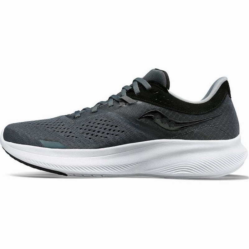 Men's Saucony Ride 16 Running Shoes Black | NAPCQHZ-59