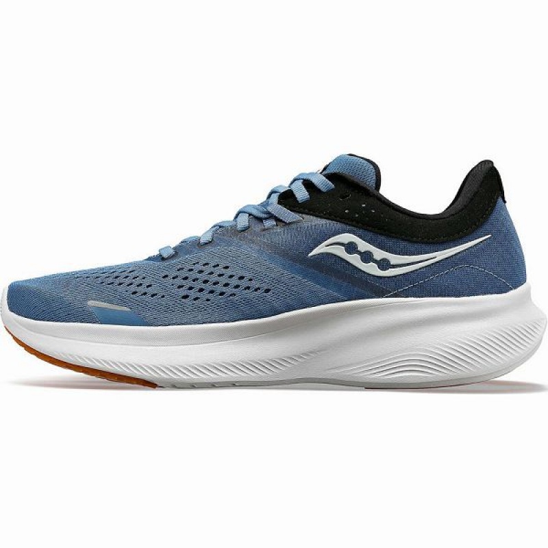 Men's Saucony Ride 16 Running Shoes Blue / Black | YJKRXZO-68