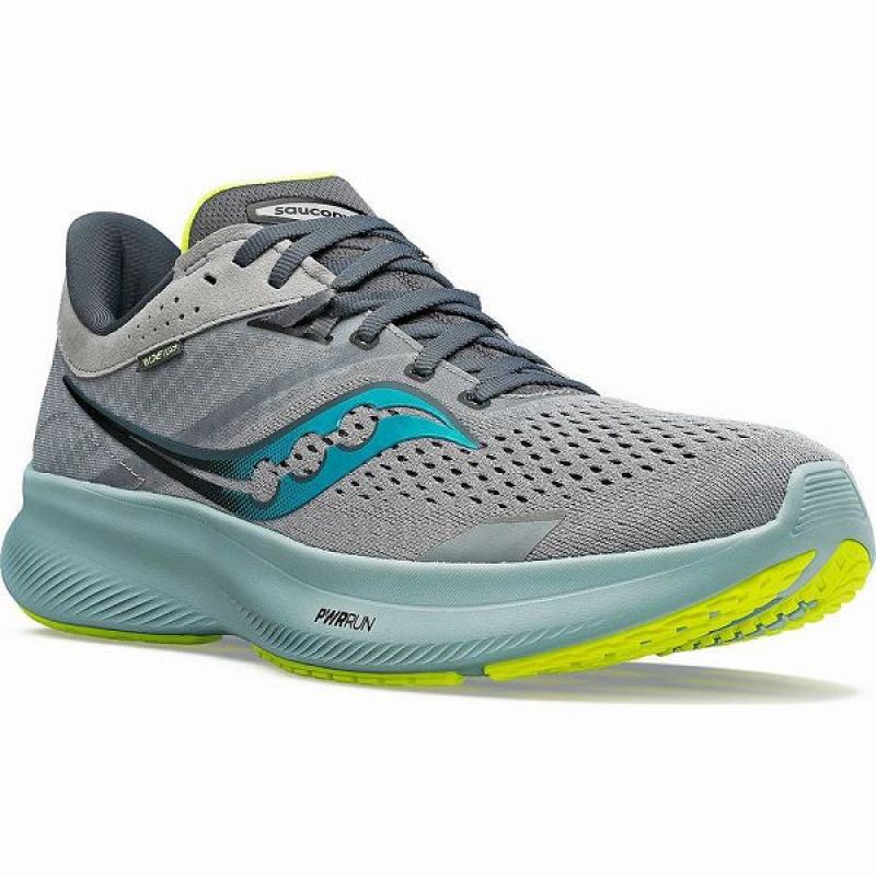 Men's Saucony Ride 16 Running Shoes Grey | JRGQHDL-45