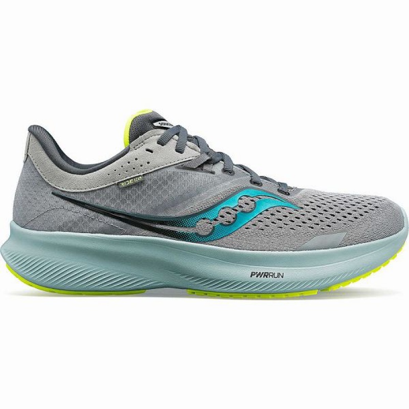 Men\'s Saucony Ride 16 Running Shoes Grey | JRGQHDL-45