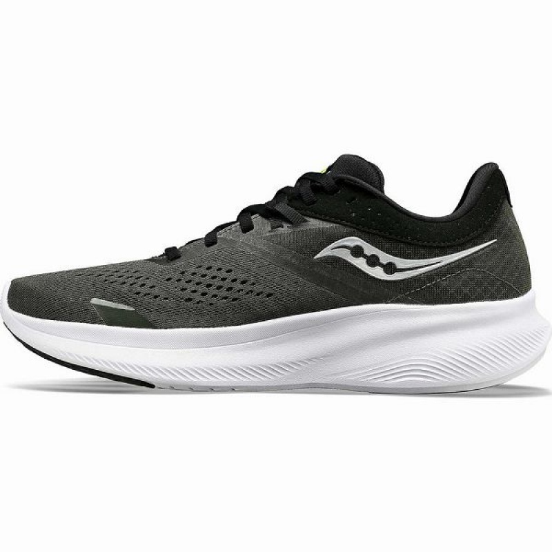 Men's Saucony Ride 16 Running Shoes Umbra / Slime | KGYDVMX-25