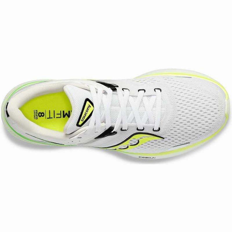 Men's Saucony Ride 16 Running Shoes White / Green | SPONWLC-53