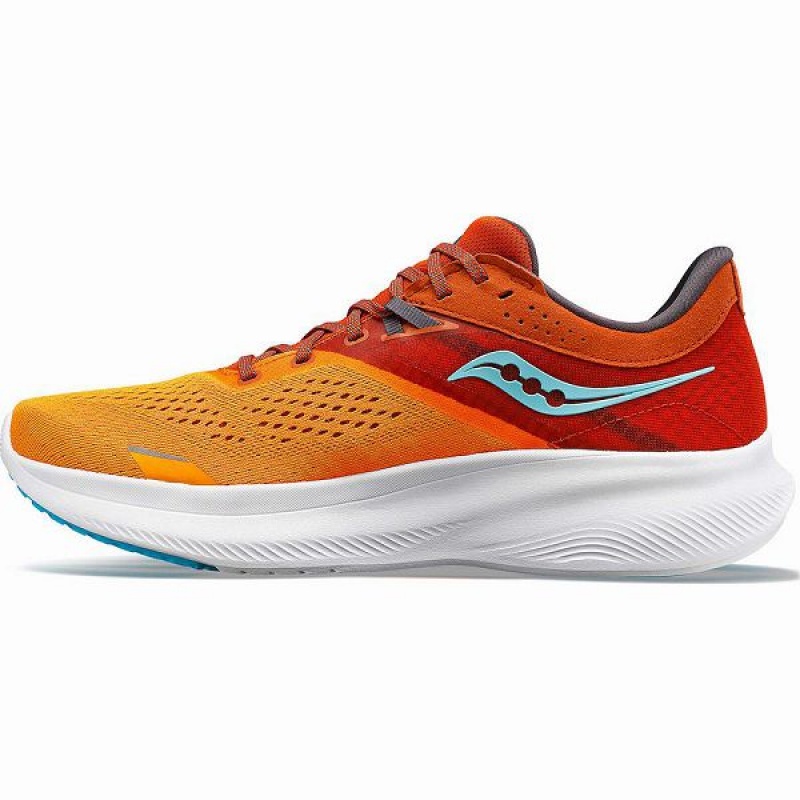 Men's Saucony Ride 16 Wide Running Shoes Yellow / Orange | ATWOUXQ-52