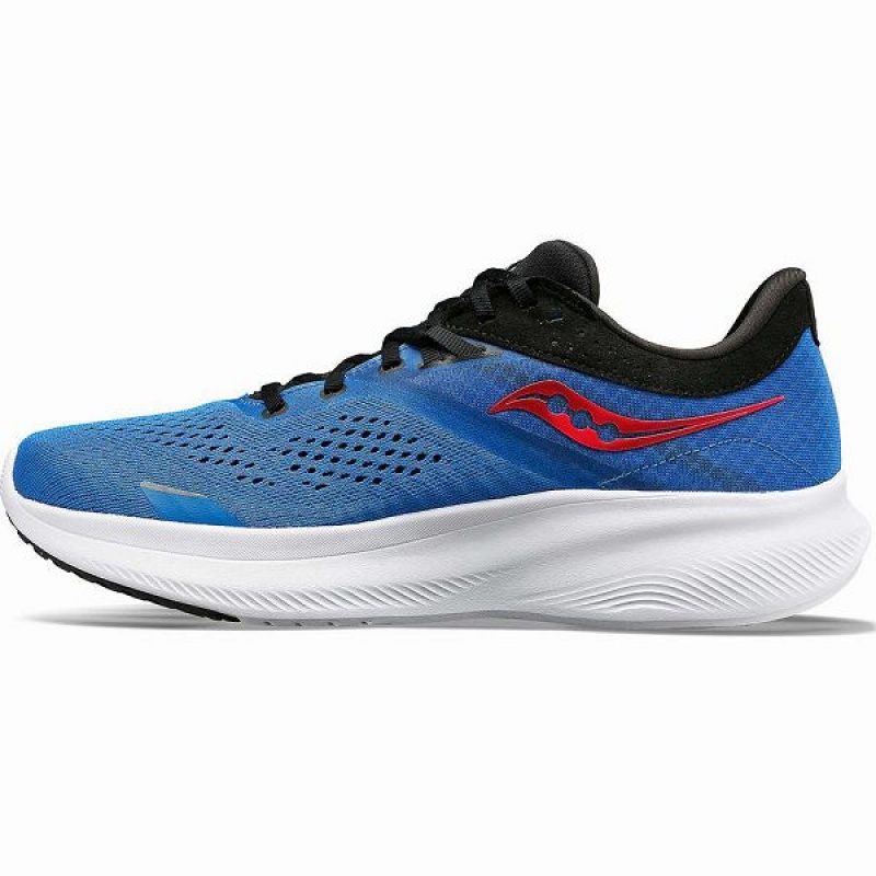 Men's Saucony Ride 16 Wide Running Shoes Blue / Black | CADRHGF-78