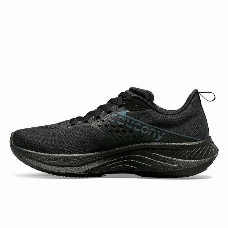 Men's Saucony Ride 17 Running Shoes Black | OGAVSEN-08