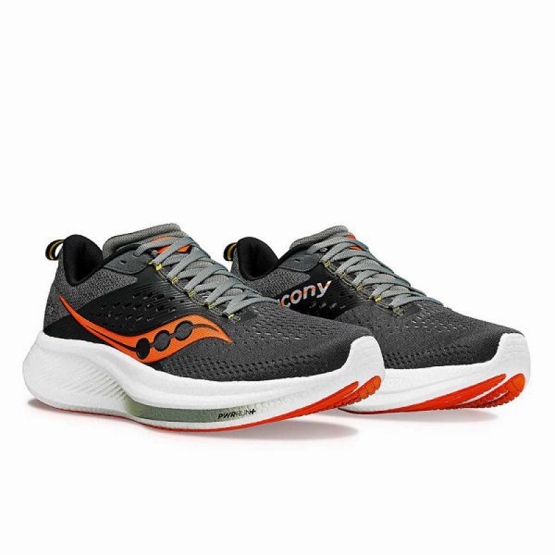 Men's Saucony Ride 17 Running Shoes Grey | FVDRESH-86