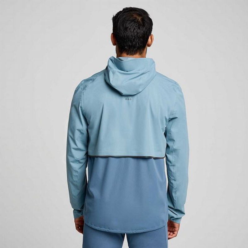 Men's Saucony Runshield Jackets Blue | ABZKWQO-12