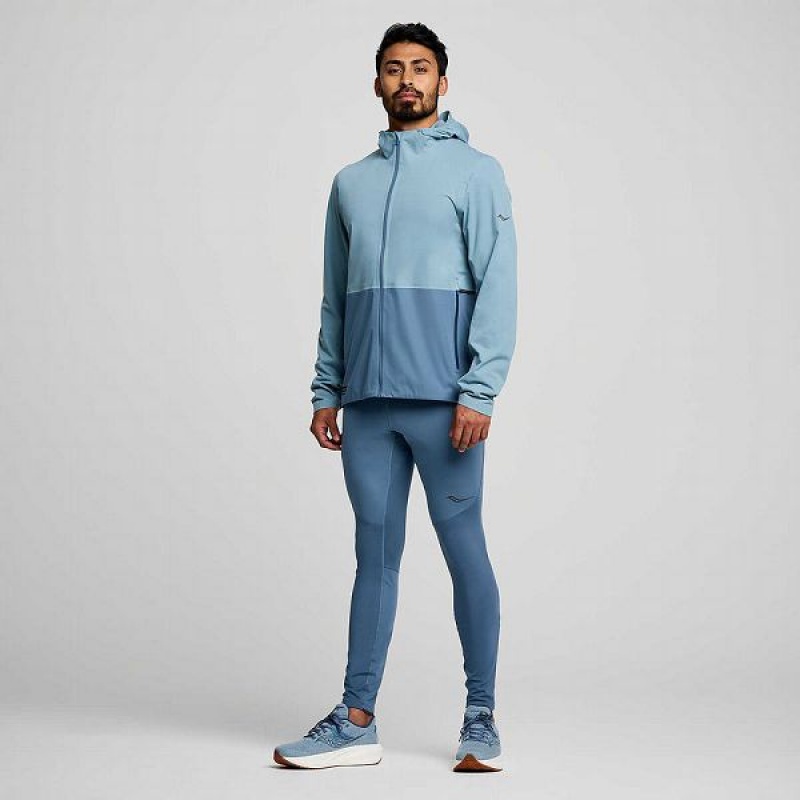 Men's Saucony Runshield Jackets Blue | ABZKWQO-12