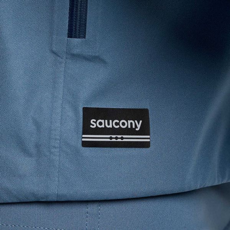 Men's Saucony Runshield Jackets Blue | ABZKWQO-12