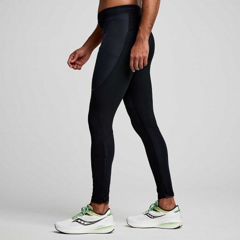 Men's Saucony Runshield Tight Black | PMTUQEW-78