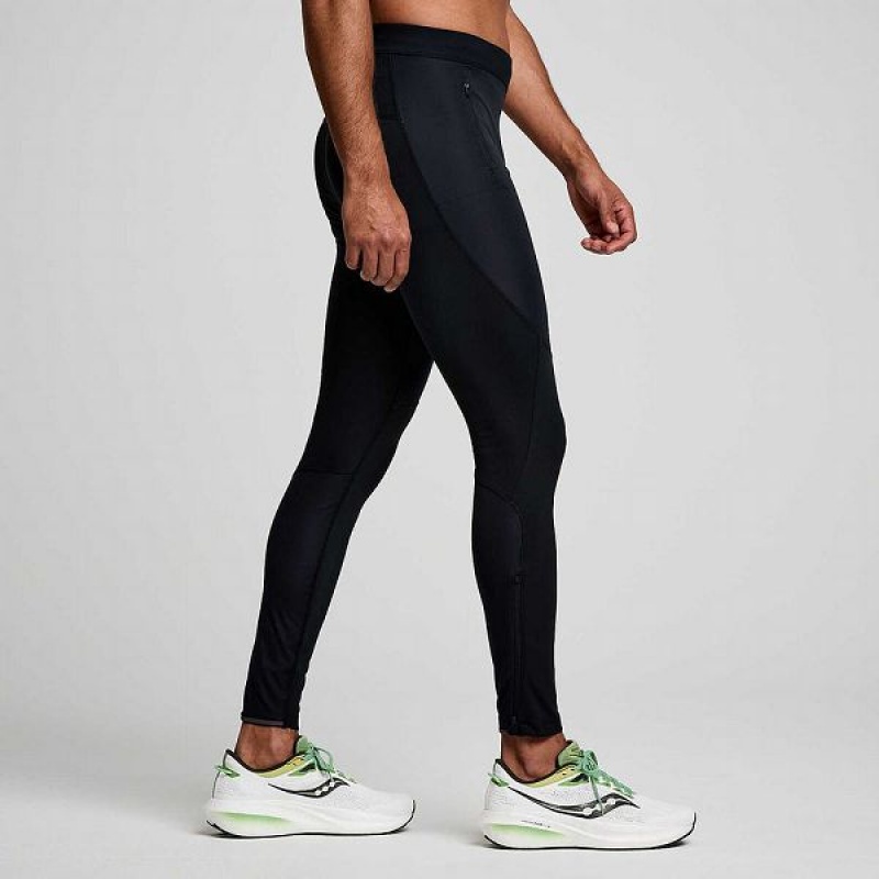 Men's Saucony Runshield Tight Black | PMTUQEW-78