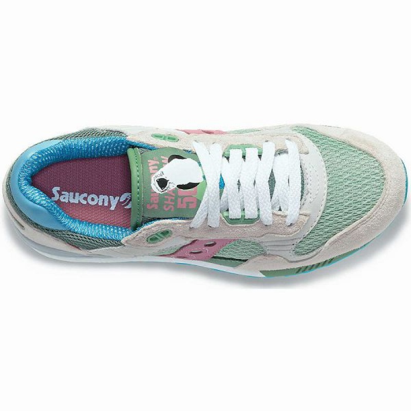 Men's Saucony Shadow 5000 Blue-Footed Booby Sneakers White / Multicolor | KNXUGEM-36