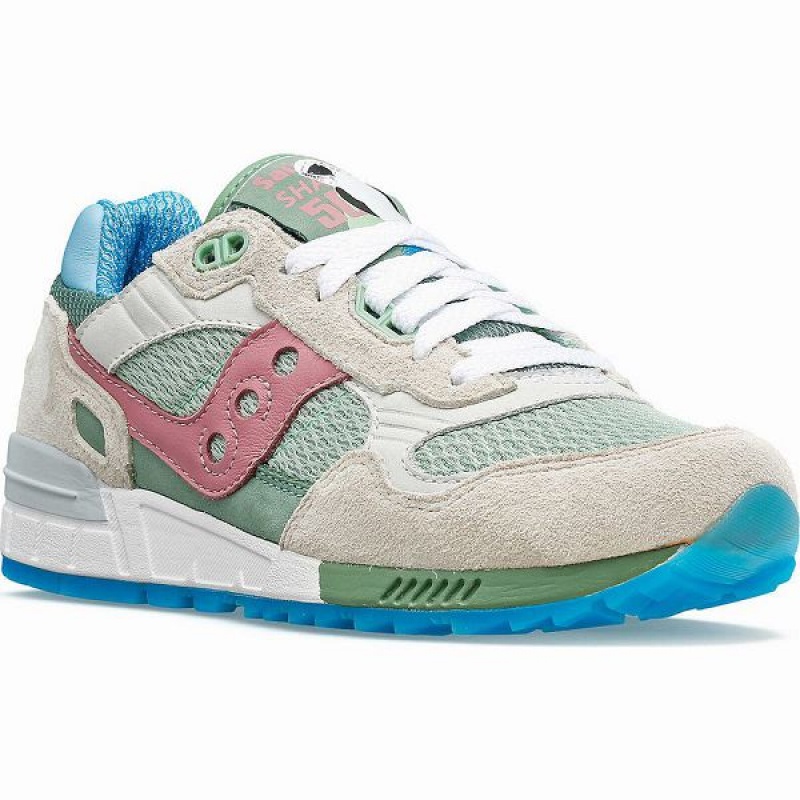 Men's Saucony Shadow 5000 Blue-Footed Booby Sneakers White / Multicolor | KNXUGEM-36