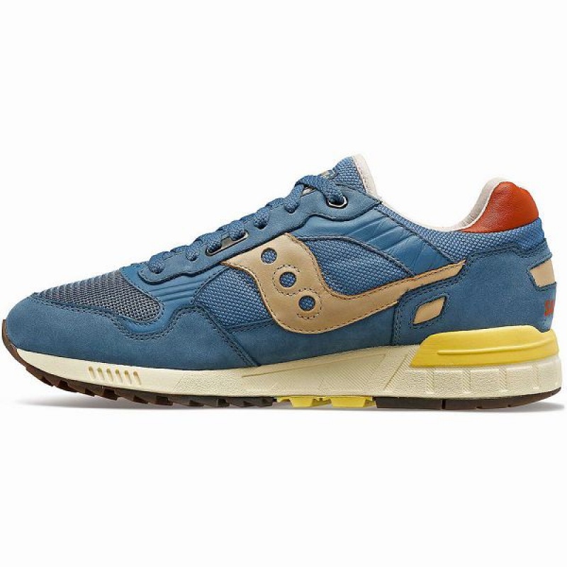 Men's Saucony Shadow 5000 Premium Sneakers Blue / Yellow | PBUFXQG-54