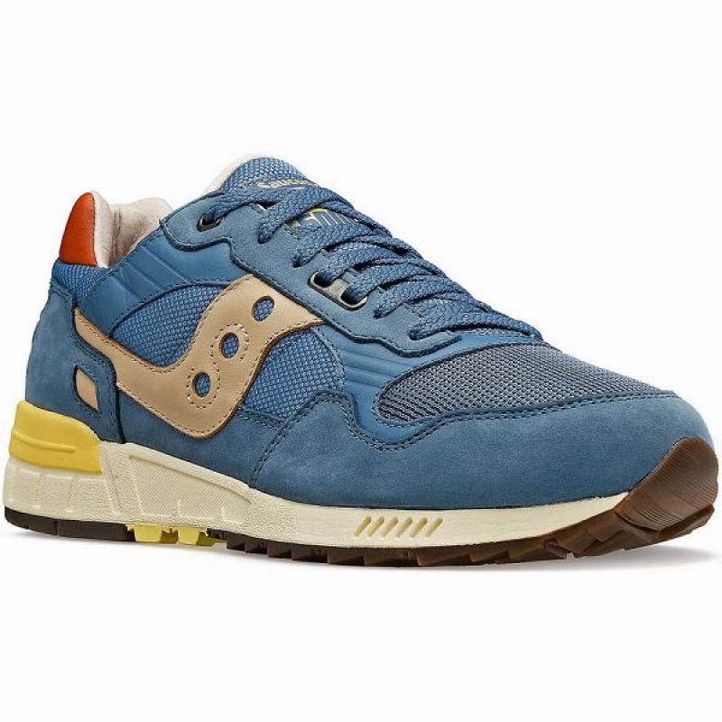 Men's Saucony Shadow 5000 Premium Sneakers Blue / Yellow | PBUFXQG-54