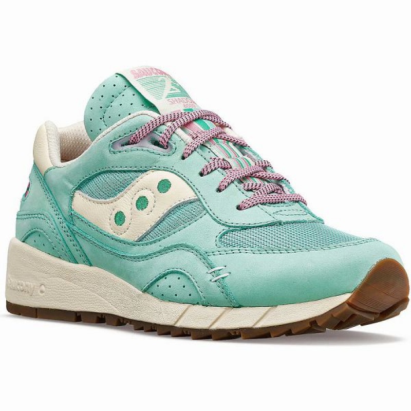 Men's Saucony Shadow 6000 Earth Citizen Sneakers Light Turquoise / White | GSRLVDN-63