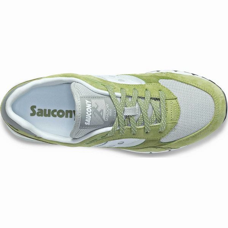 Men's Saucony Shadow 6000 Premium Sneakers Olive / White | RJODCIY-82