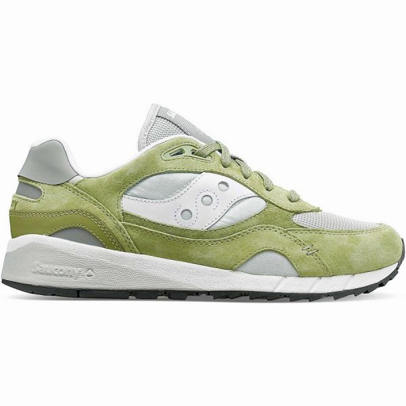 Men\'s Saucony Shadow 6000 Premium Sneakers Olive / White | RJODCIY-82