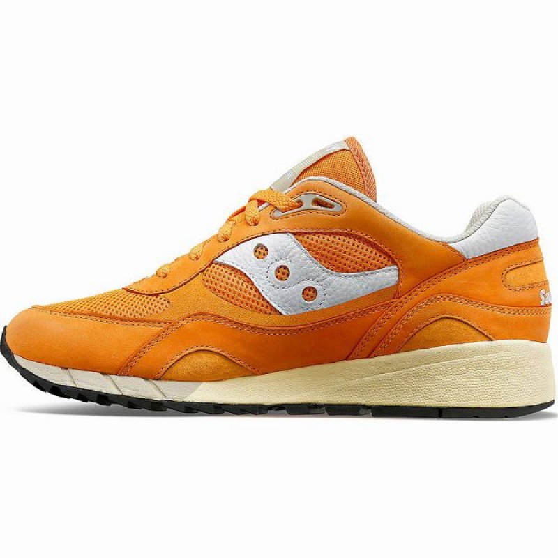 Men's Saucony Shadow 6000 Premium Sneakers Orange / White | TQAUYGI-46