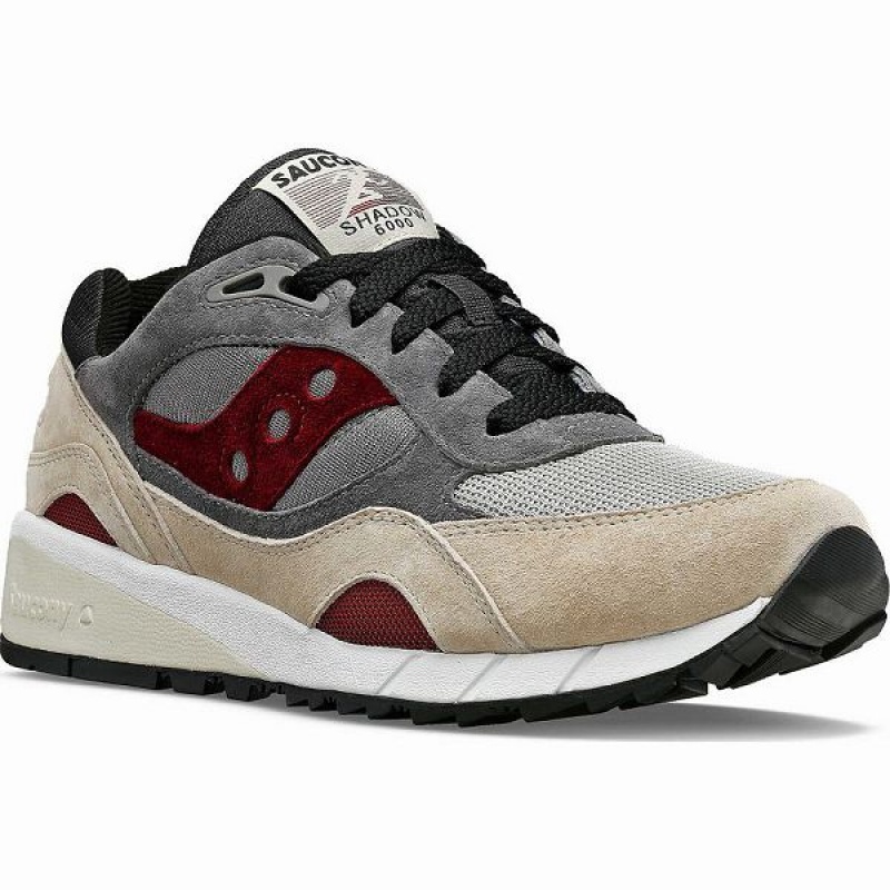 Men's Saucony Shadow 6000 Sneakers Beige / Grey | EBDOVIP-57