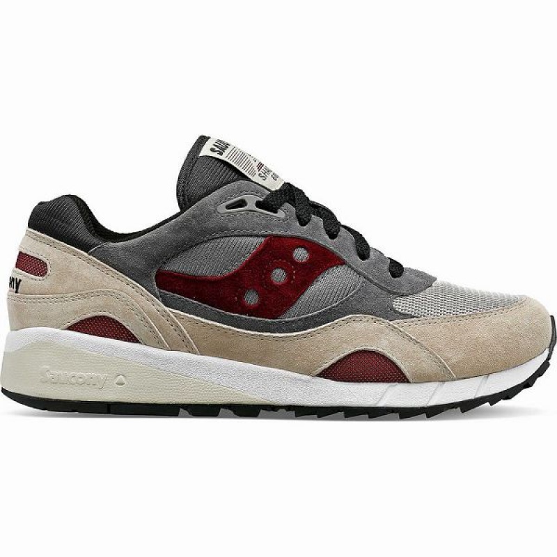 Men\'s Saucony Shadow 6000 Sneakers Beige / Grey | EBDOVIP-57