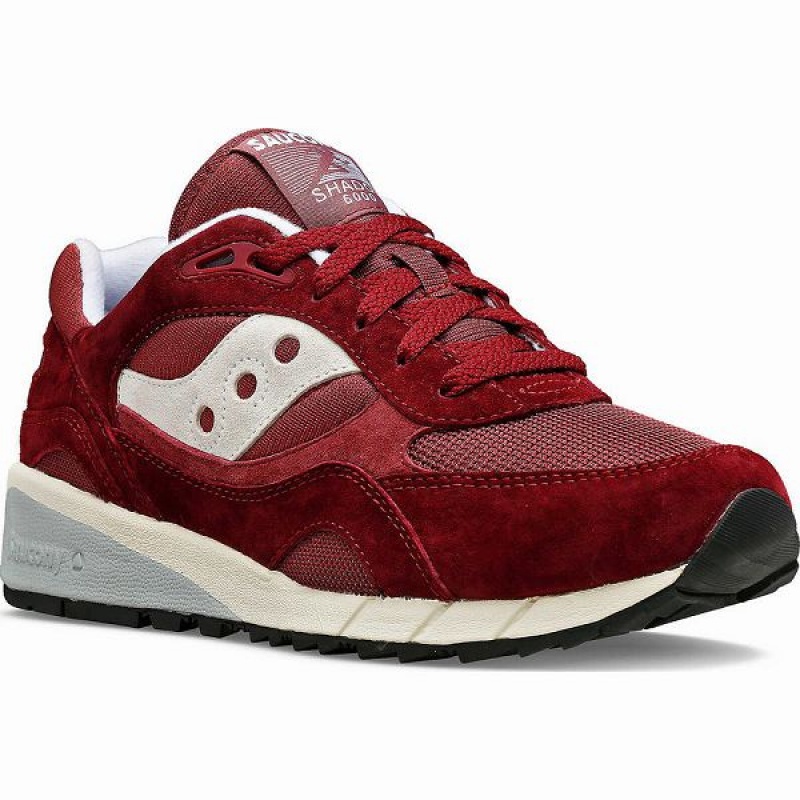 Men's Saucony Shadow 6000 Sneakers Burgundy | RMSZWVJ-23