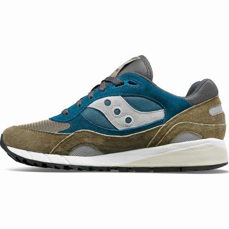 Men's Saucony Shadow 6000 Sneakers Grey / Turquoise | AOQEFTZ-17