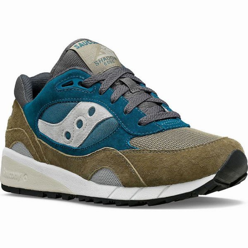 Men's Saucony Shadow 6000 Sneakers Grey / Turquoise | AOQEFTZ-17