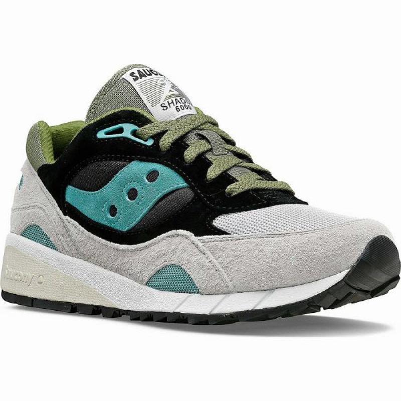 Men's Saucony Shadow 6000 Sneakers Grey / Green / Black | PROFADK-68