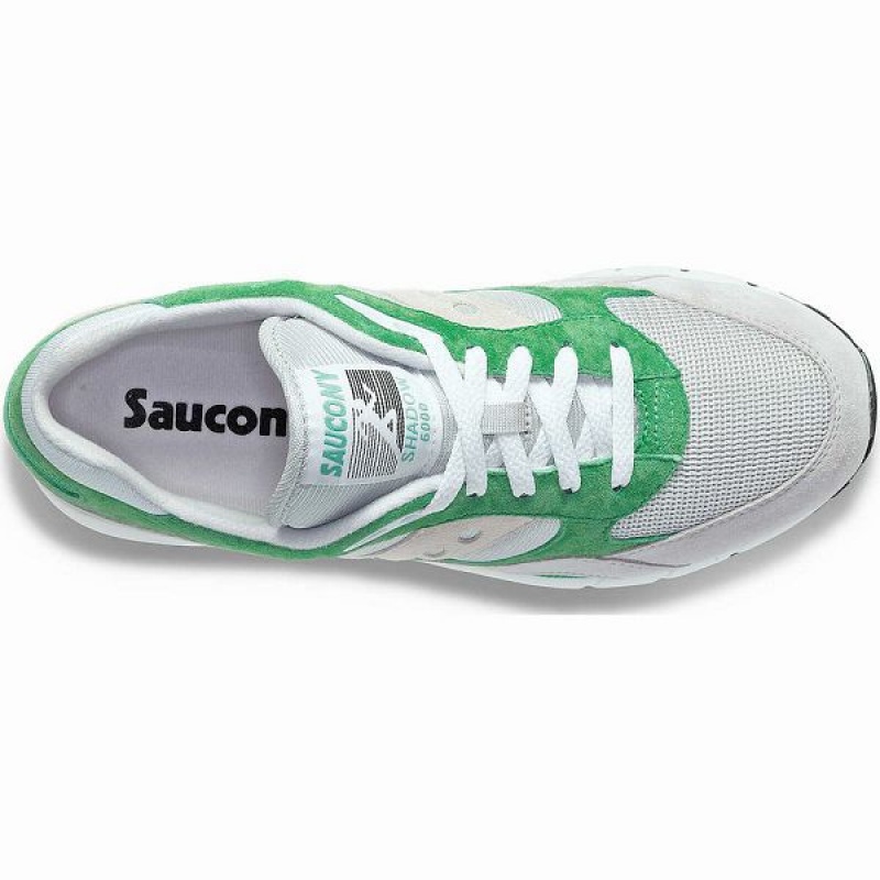 Men's Saucony Shadow 6000 Sneakers Grey / Green | FJQYWVP-16