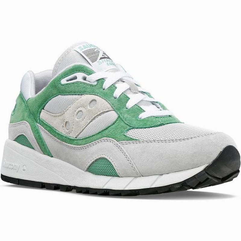 Men's Saucony Shadow 6000 Sneakers Grey / Green | FJQYWVP-16