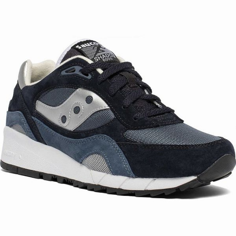 Men's Saucony Shadow 6000 Sneakers Navy / Silver | GHVLRNC-36