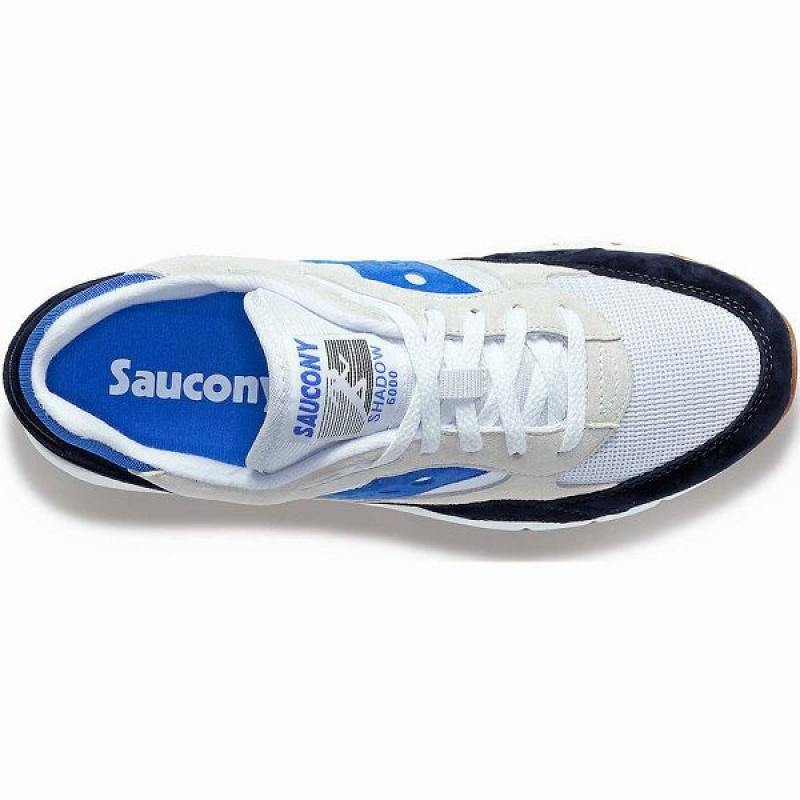 Men's Saucony Shadow 6000 Sneakers White / Navy / Blue | ROEANYU-38