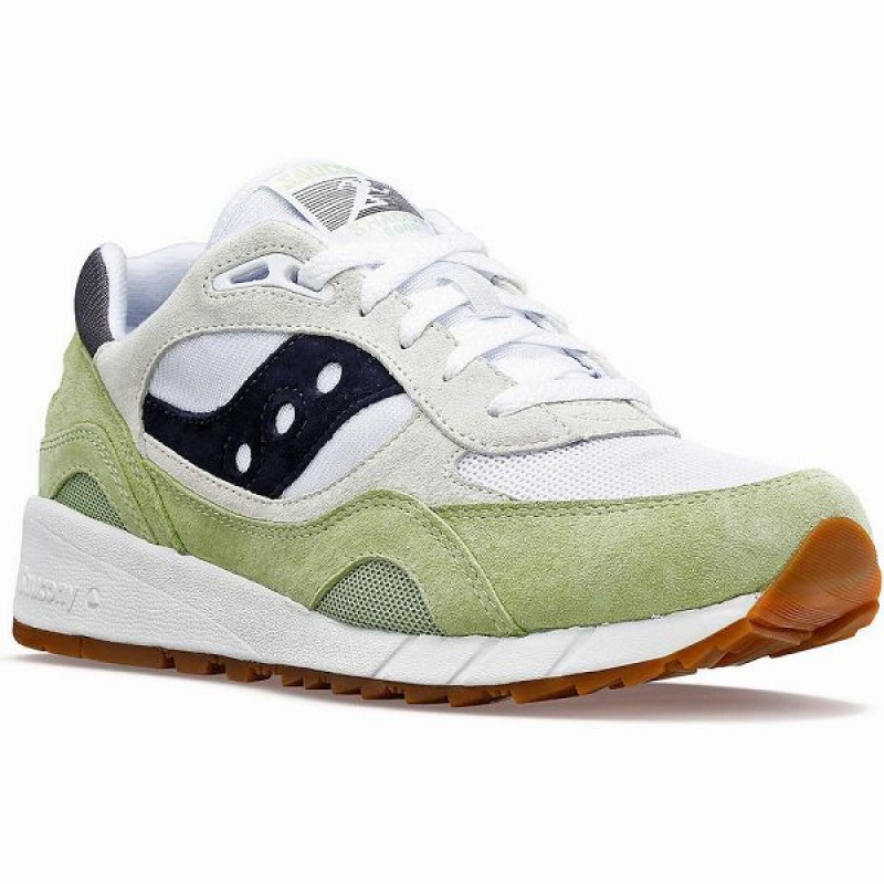 Men's Saucony Shadow 6000 Sneakers White / Mint / Navy | KRJMYBH-06