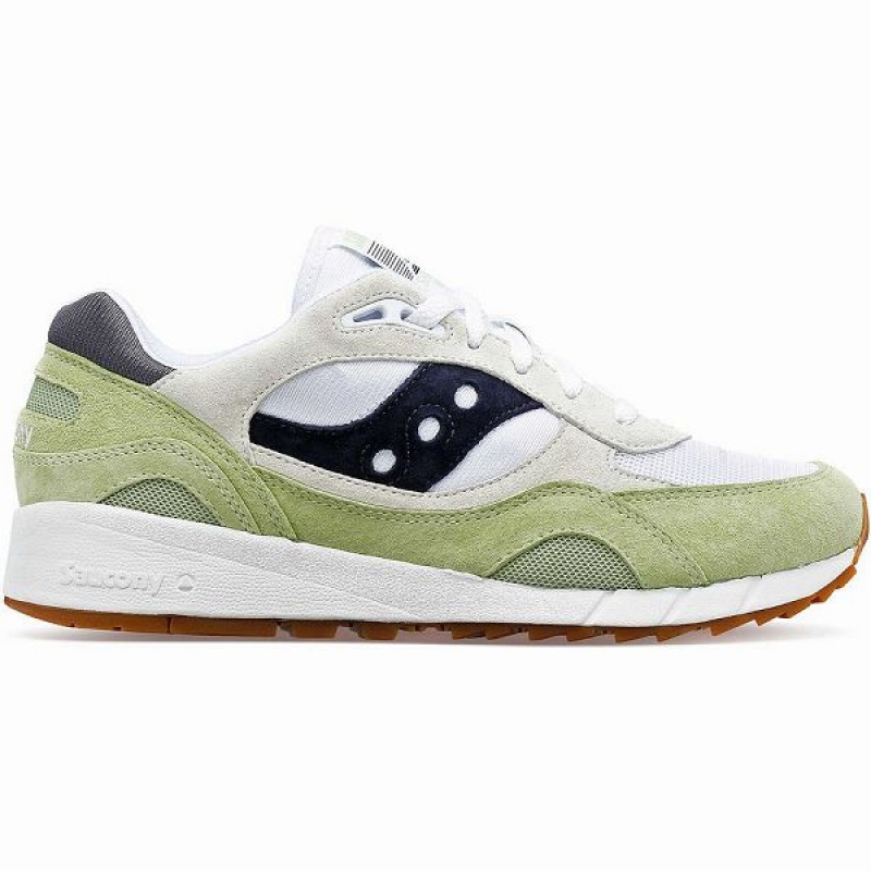 Men\'s Saucony Shadow 6000 Sneakers White / Mint / Navy | KRJMYBH-06