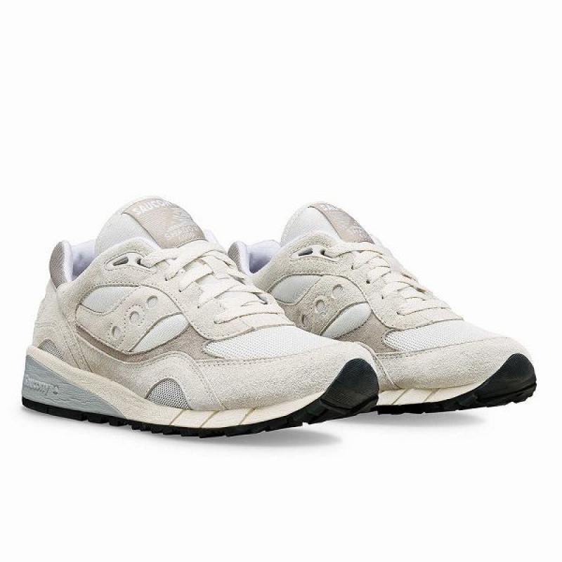 Men's Saucony Shadow 6000 Sneakers White / Grey | RKELSVH-28