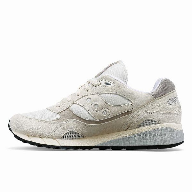 Men's Saucony Shadow 6000 Sneakers White / Grey | RKELSVH-28