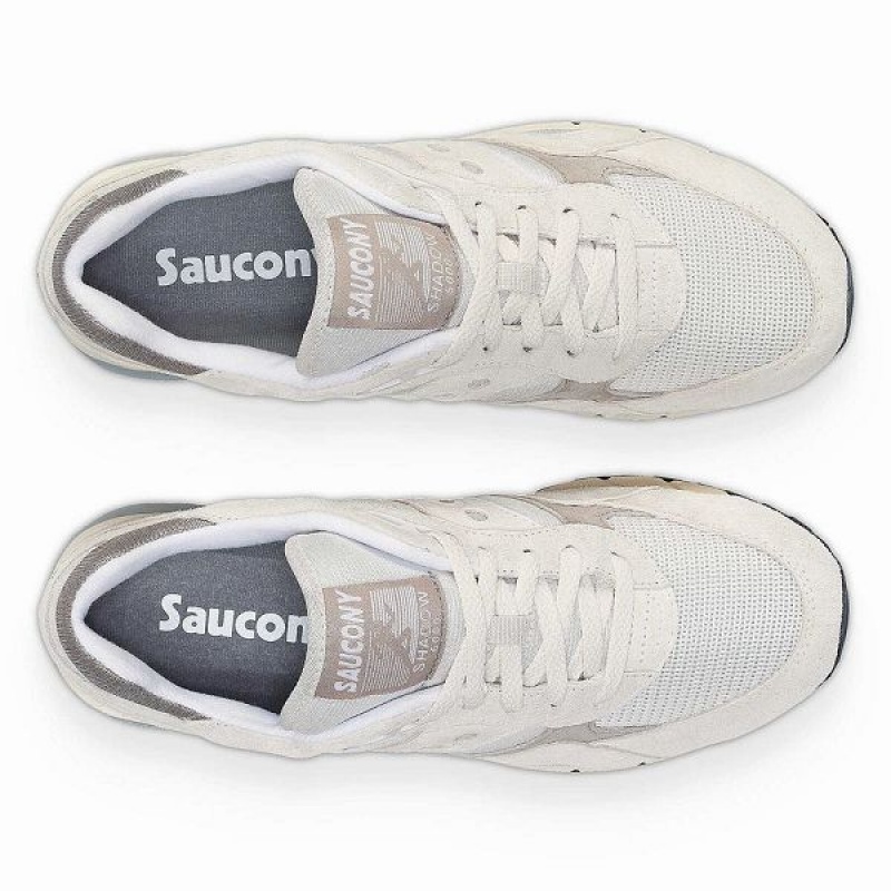 Men's Saucony Shadow 6000 Sneakers White / Grey | RKELSVH-28