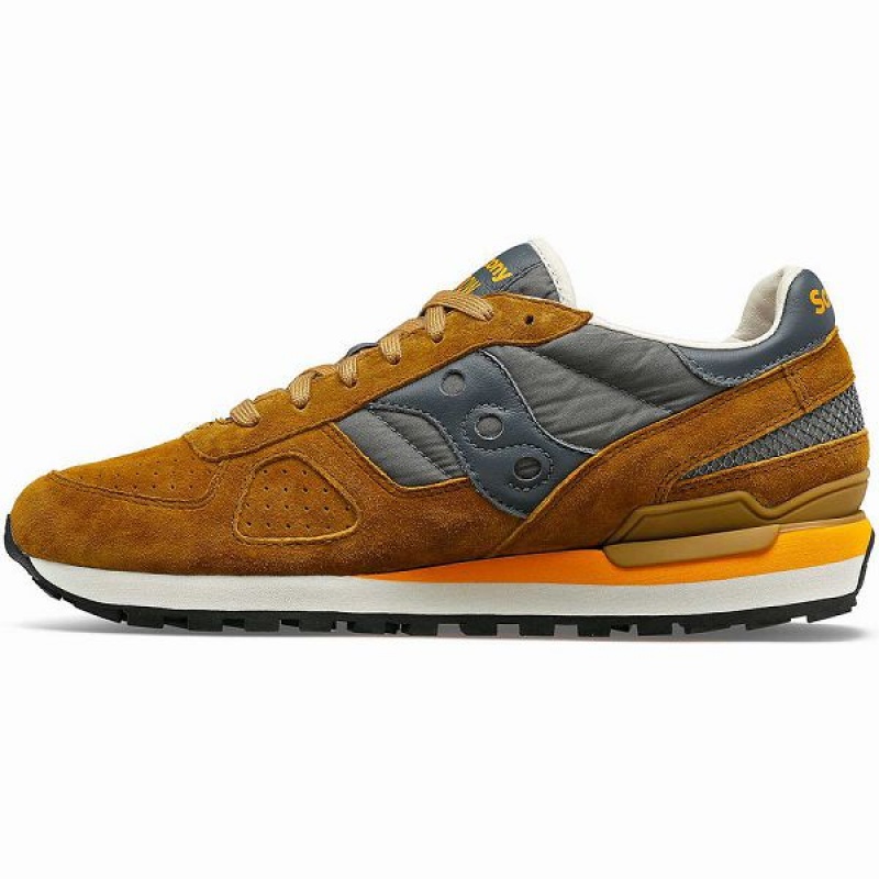 Men's Saucony Shadow Original Premium Sneakers Brown / Grey | XUIDWJO-63