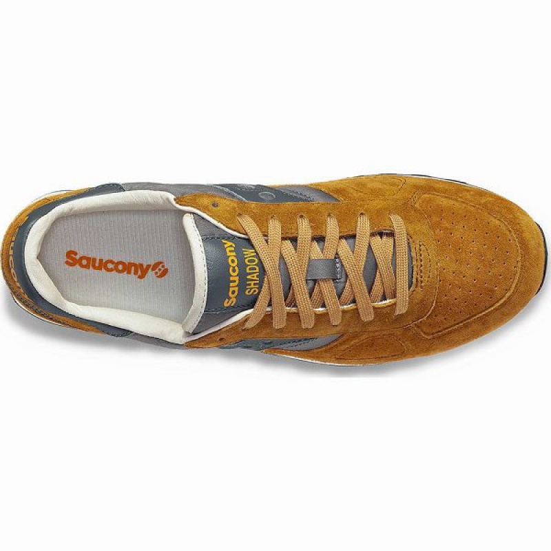 Men's Saucony Shadow Original Premium Sneakers Brown / Grey | XUIDWJO-63