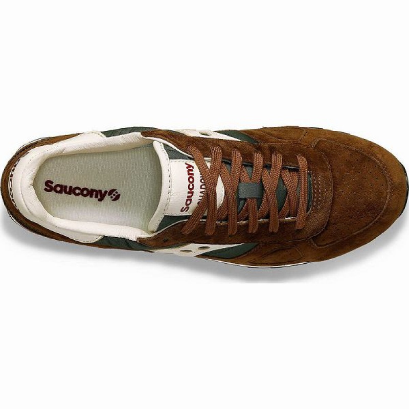 Men's Saucony Shadow Original Premium Sneakers Brown / Green | LVPYWJX-13